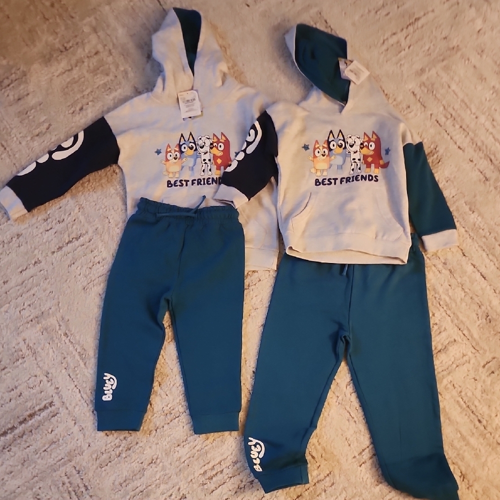Bluey Best Friends Hoodie & Pants Matching Set